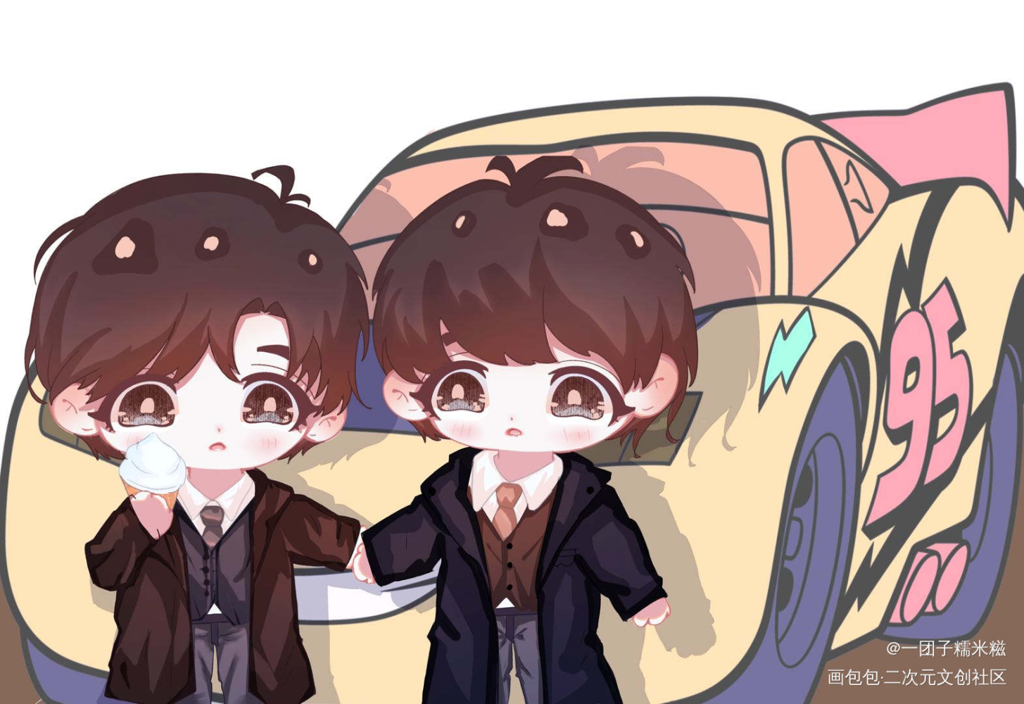 这个图去定制红包封面_破云严峫江停严江严峫江停平涂日系q版绘画作品