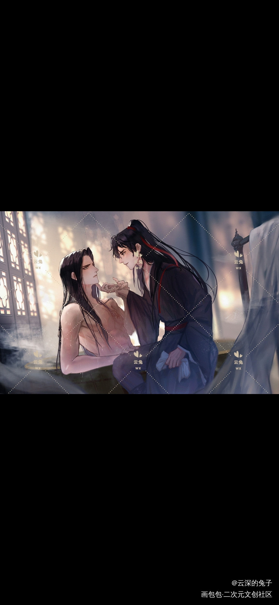 忘羡_魔道祖师忘羡蓝忘机魏无羡绘画作品