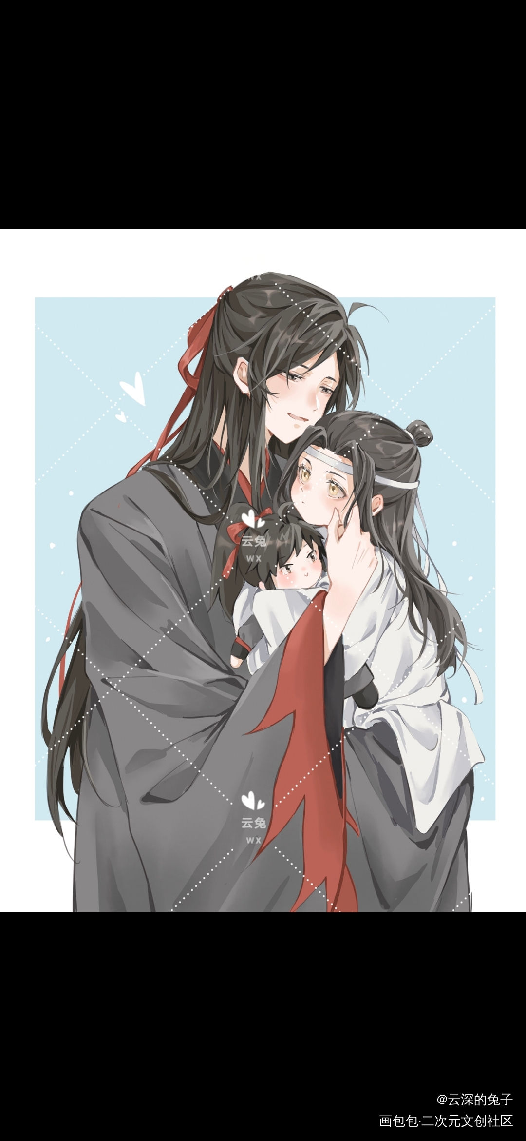 忘羡套娃升级版羡叽羡_魔道祖师忘羡蓝忘机魏无羡绘画作品