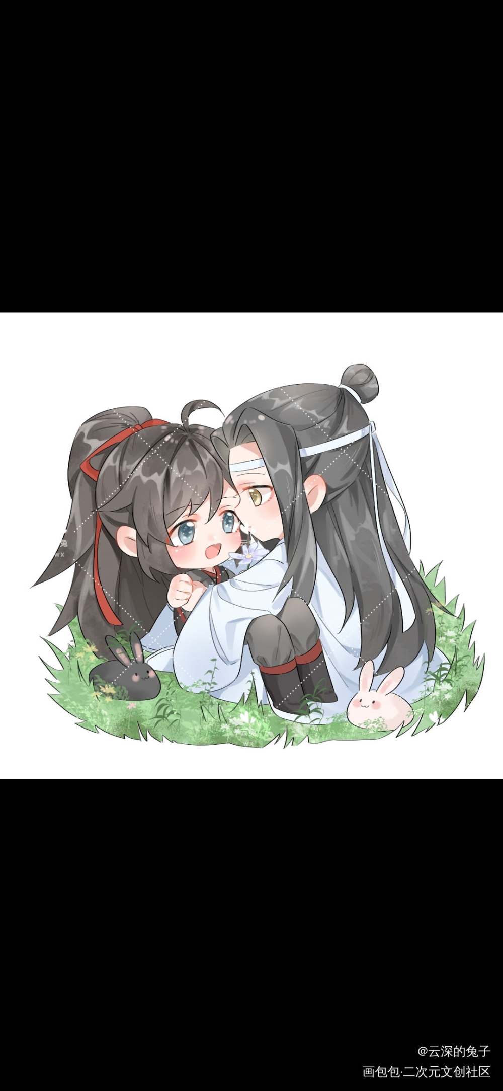 忘羡_魔道祖师忘羡蓝忘机魏无羡绘画作品