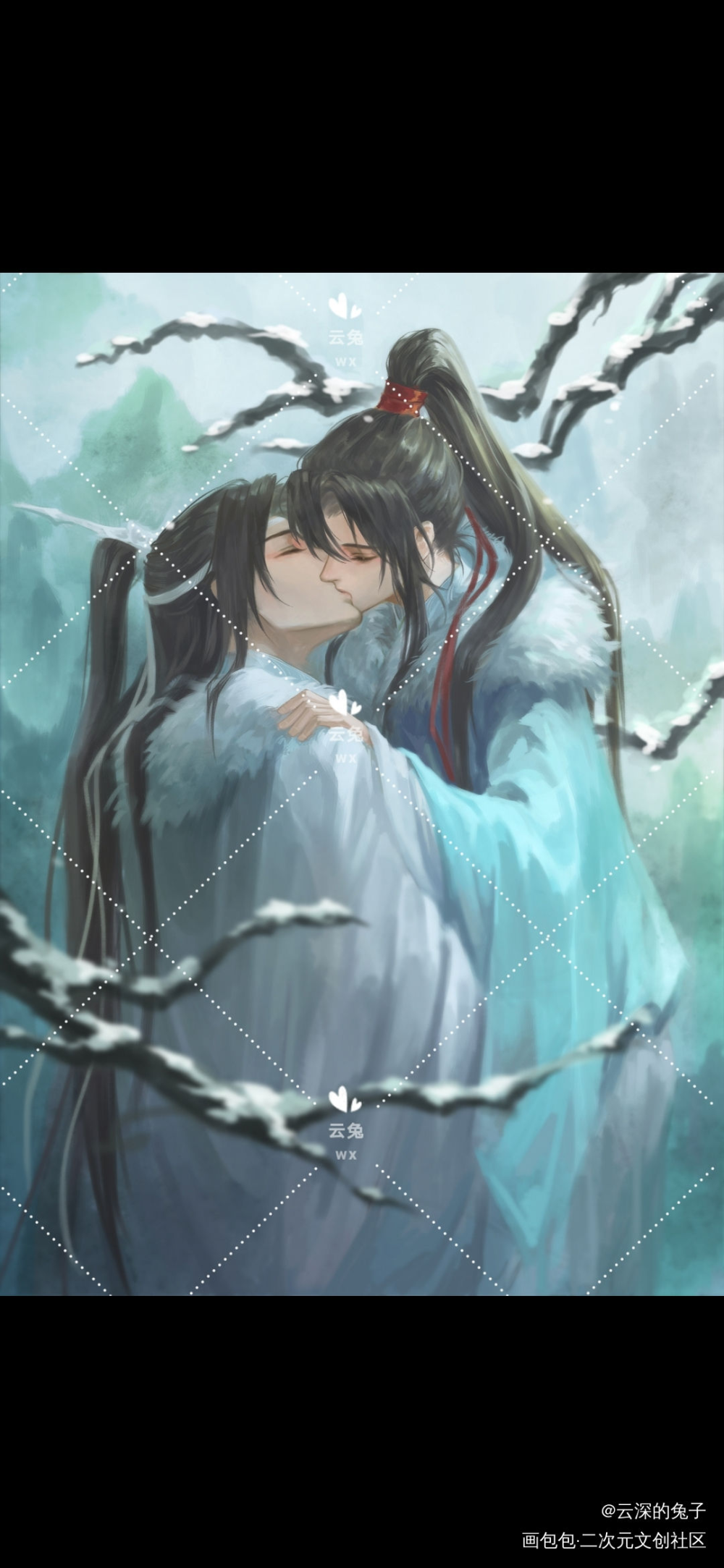 忘羡_魔道祖师忘羡蓝忘机魏无羡绘画作品