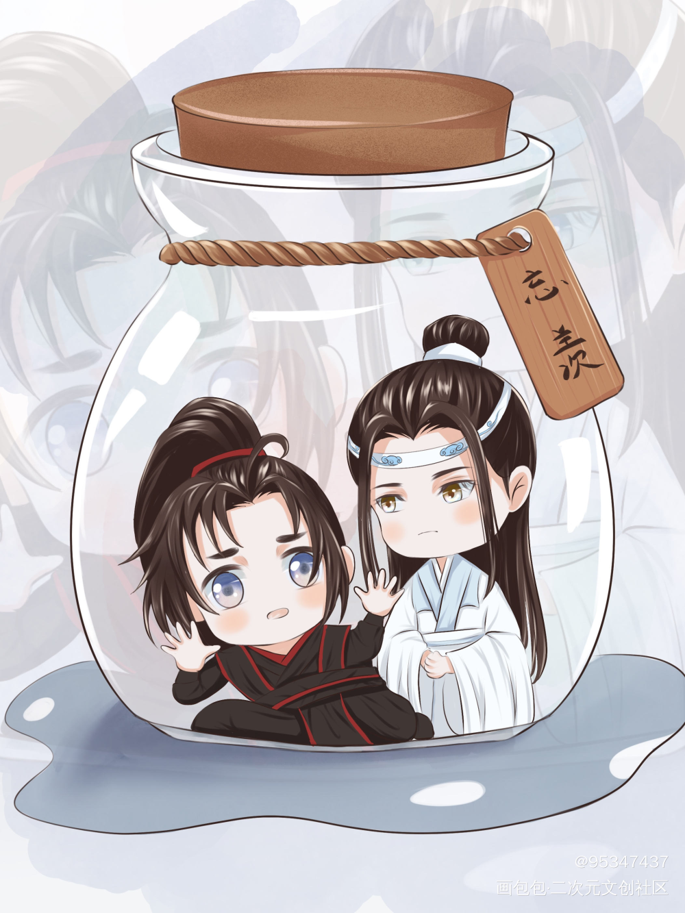 摸鱼_花怜忘羡绘画作品