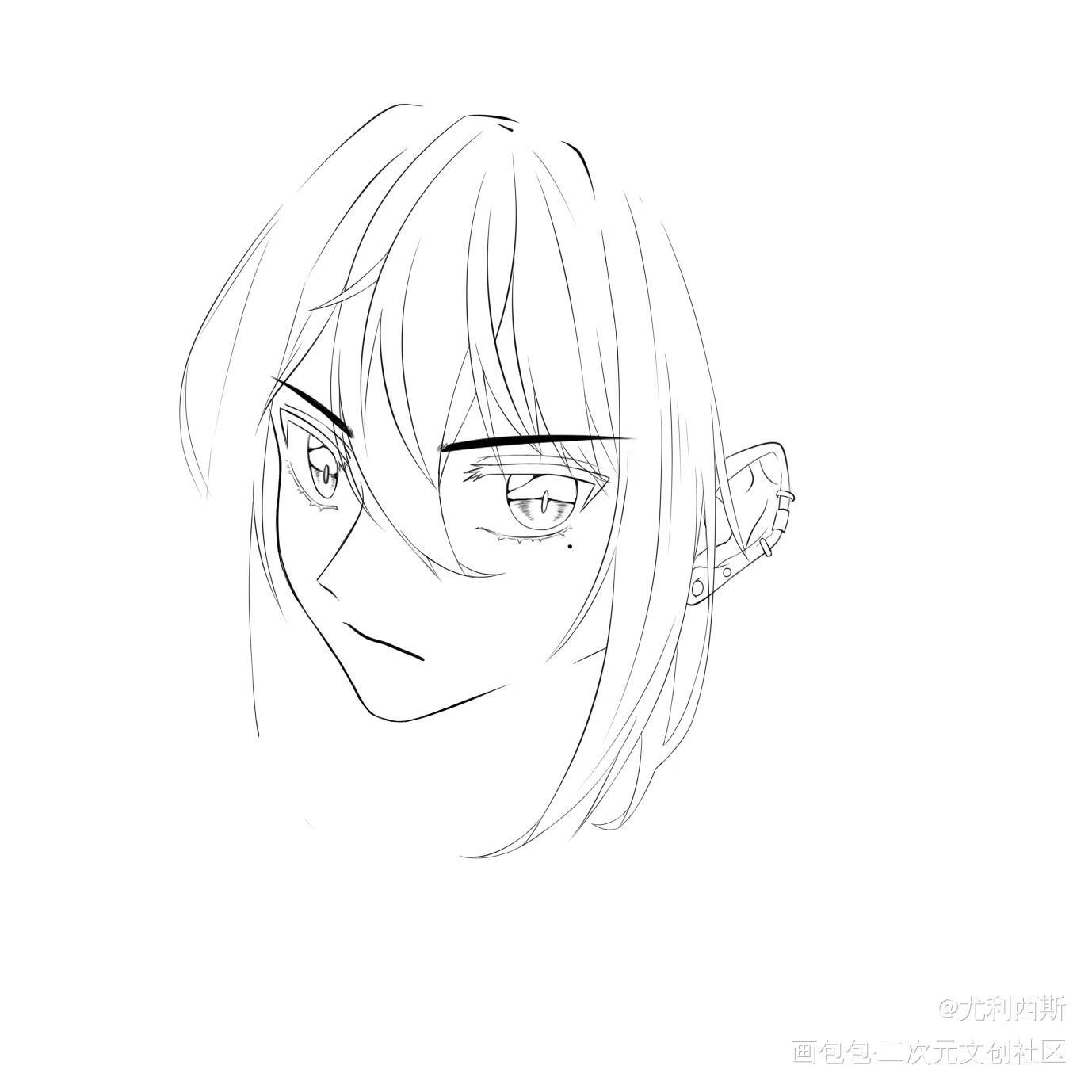 摸鱼，还没摸完_摸鱼板绘绘画原创绘画作品