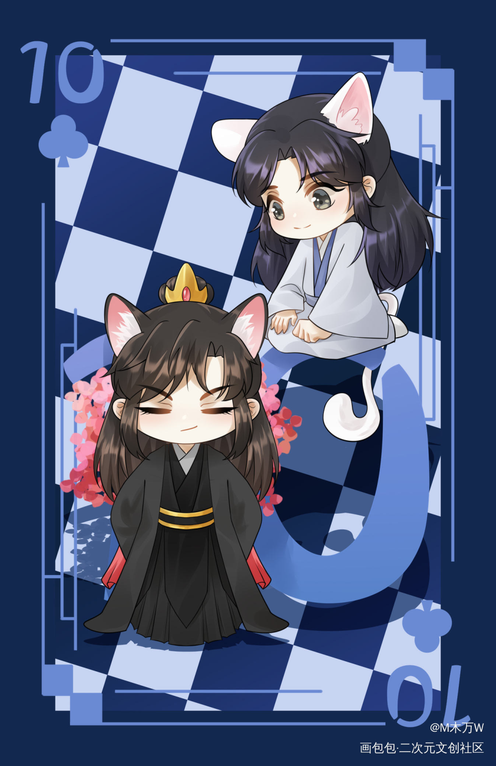 10/15_二哈和他的白猫师尊Q版绘画作品