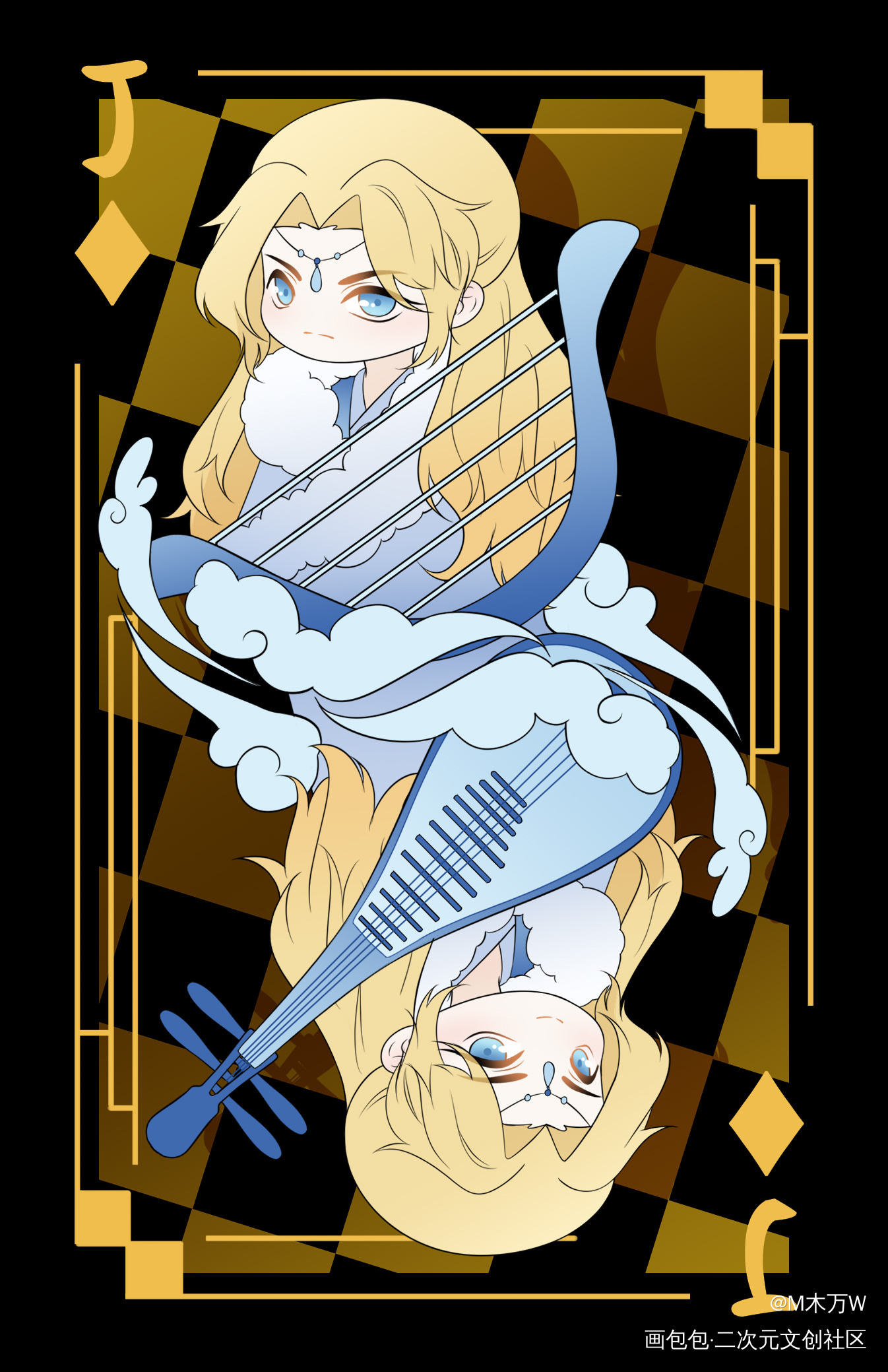 11/15_二哈和他的白猫师尊Q版绘画作品
