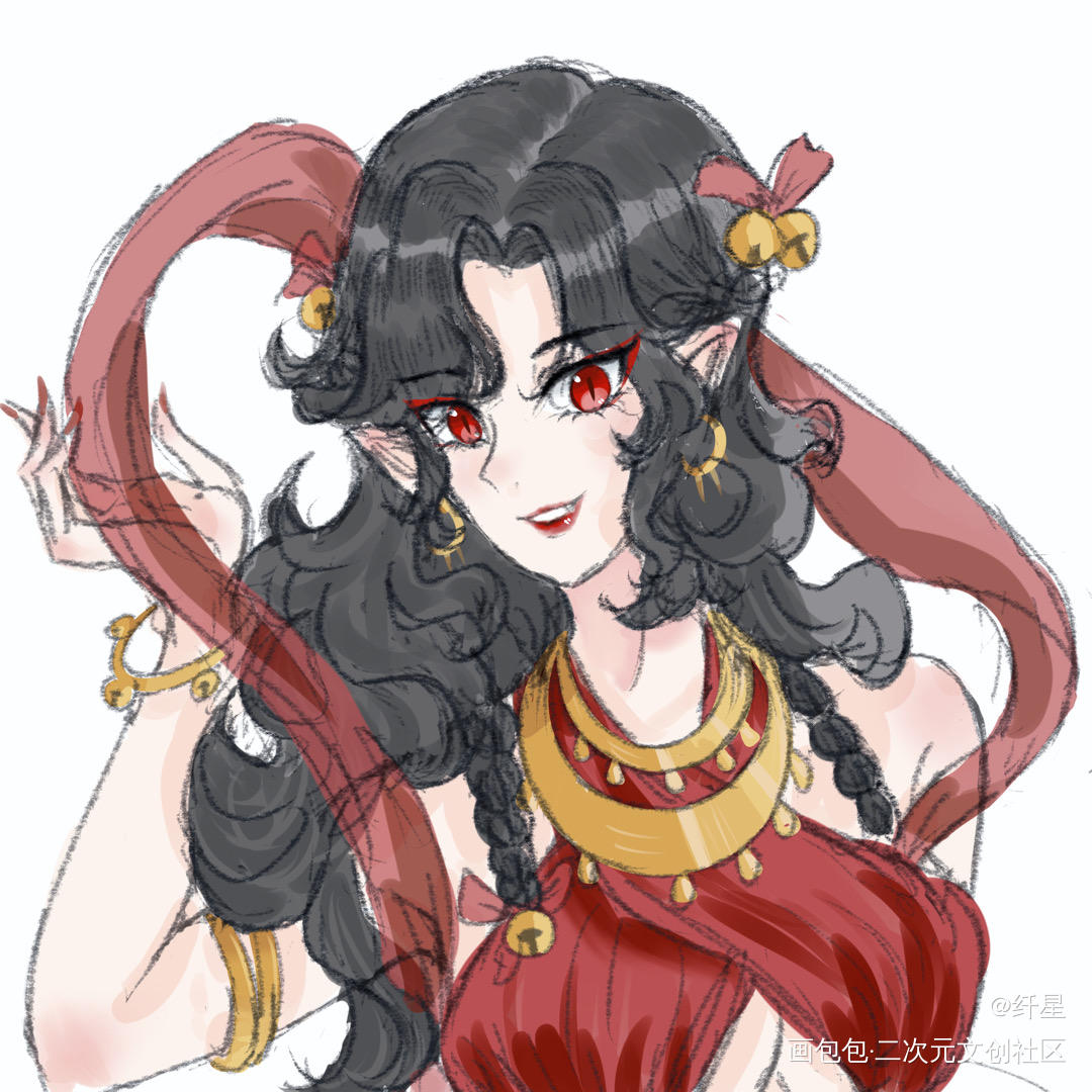 纱纱_人渣反派自救系统纱华铃绘画作品