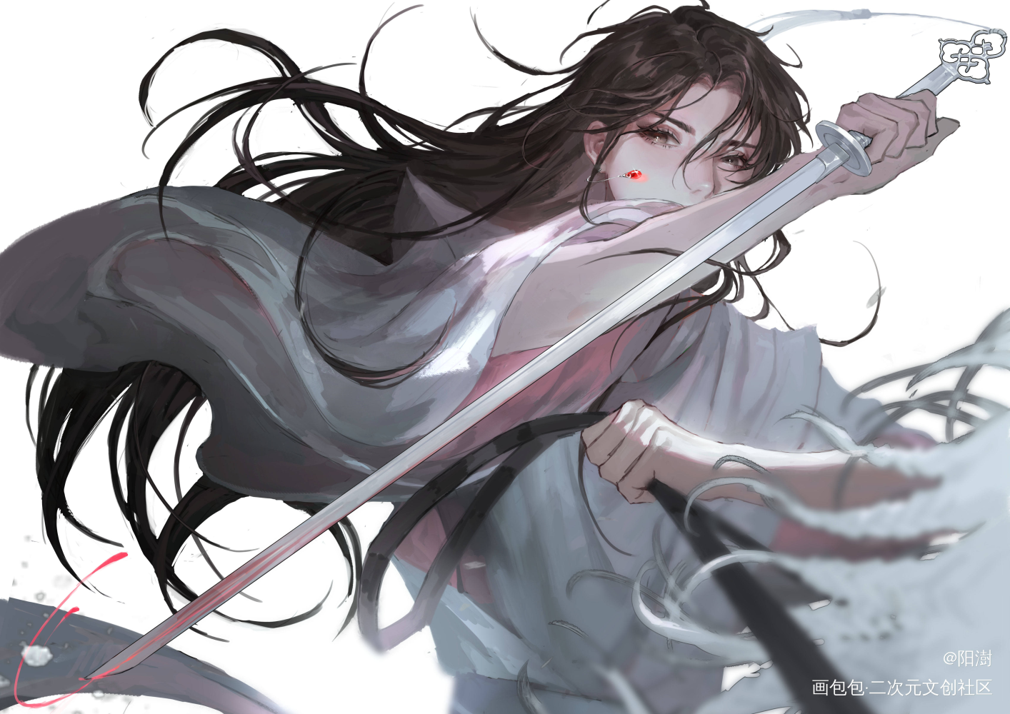 兰舟_将进酒策舟绘画绘画作品