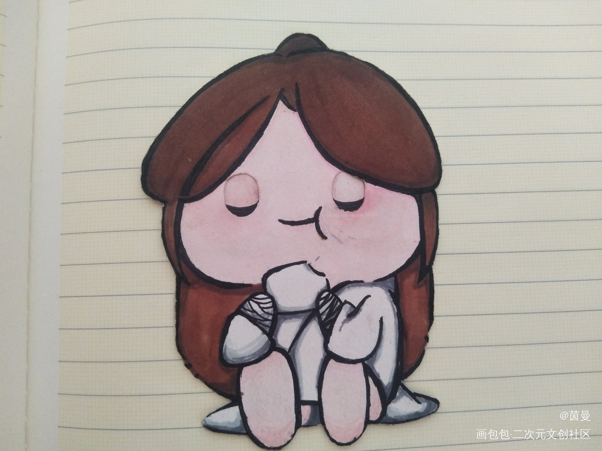 做了谢怜娃娃_手绘绘画作品