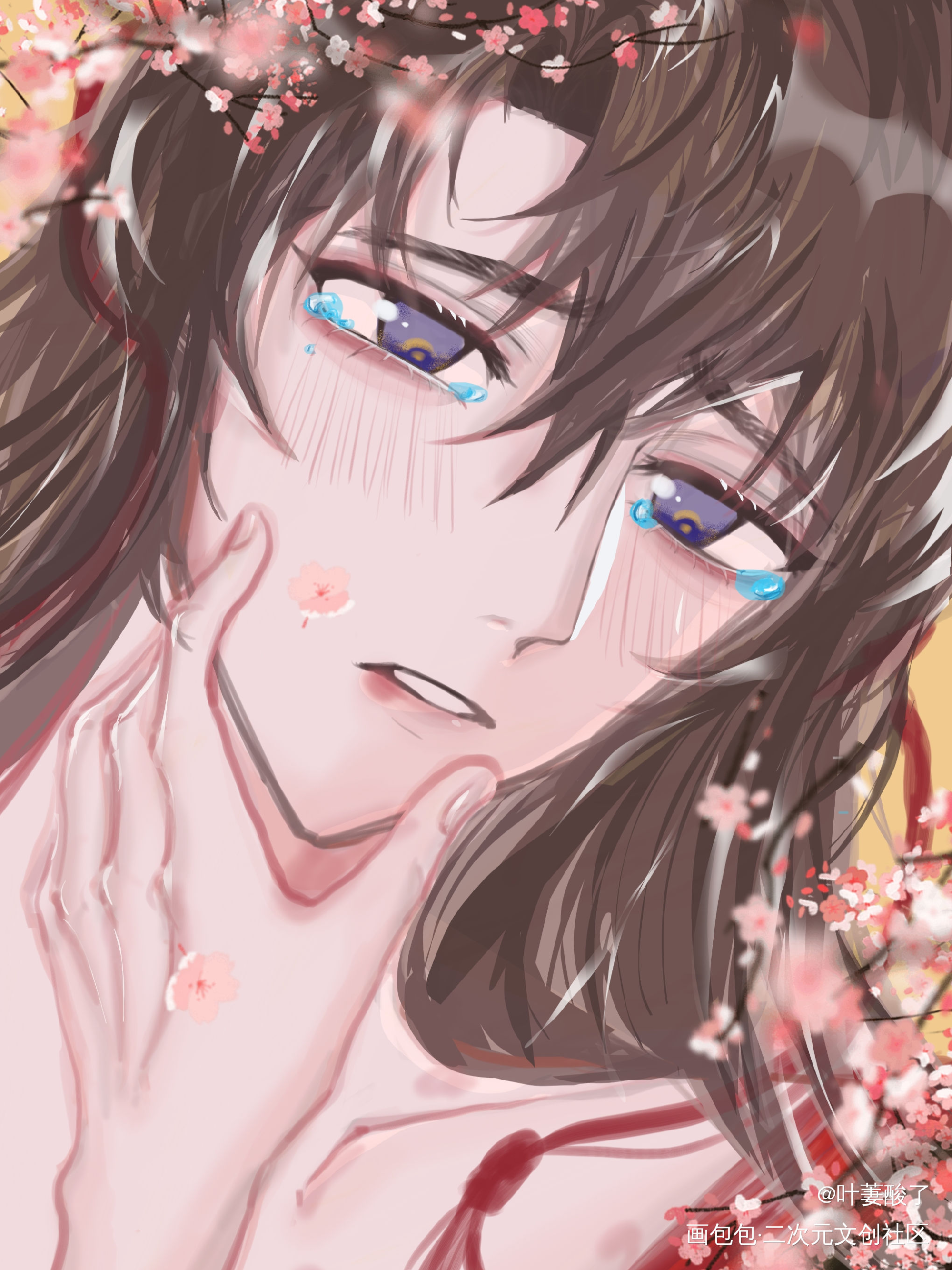 羡羡_魔道祖师忘羡蓝忘机魏无羡手绘古风厚涂平涂我要上首推同人绘画作品