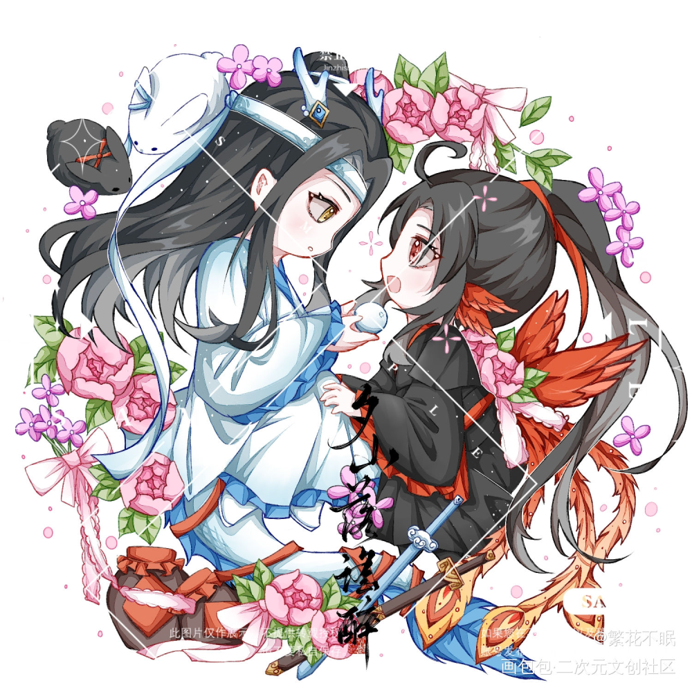 魔道祖师_魔道祖师忘羡蓝忘机魏无羡约稿绘画作品