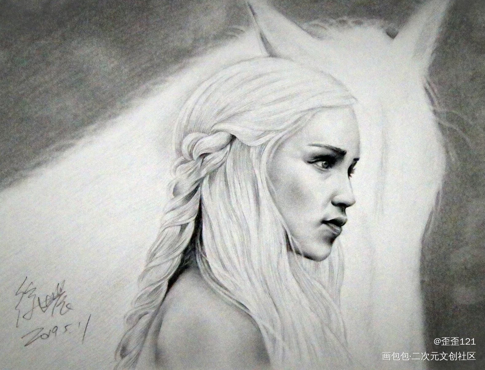 BE_snow龙母冰与火之歌绘画作品