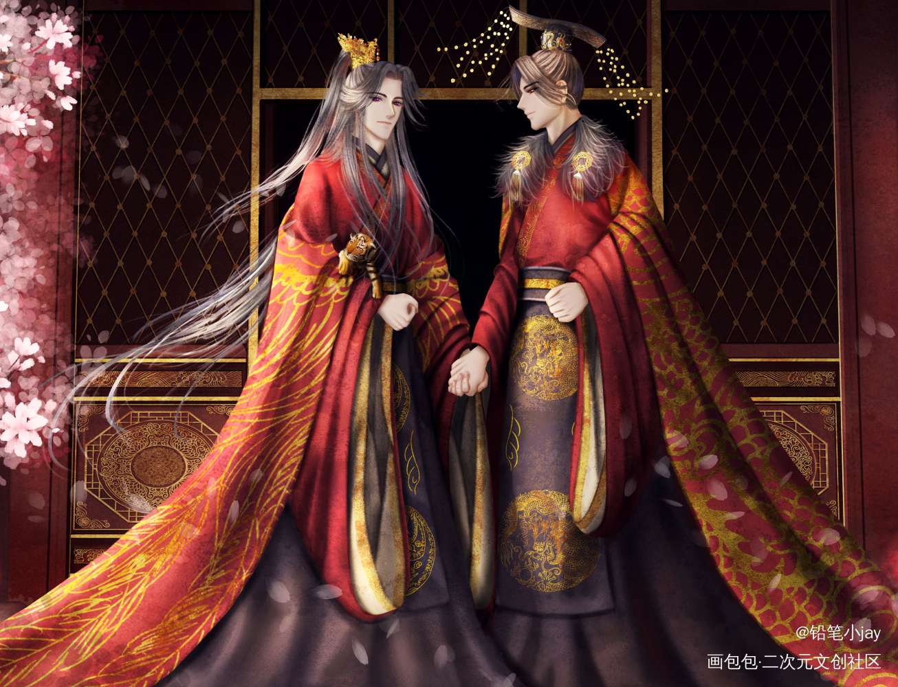 帝后迎新_二哈和他的白猫师尊燃晚绘画作品