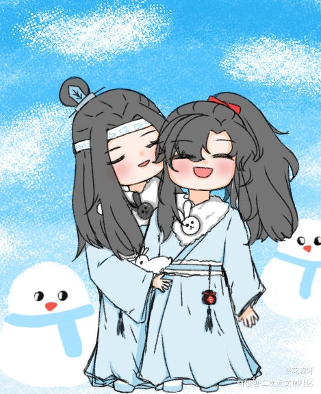 忘羡_魔道祖师忘羡蓝忘机魏无羡绘画作品