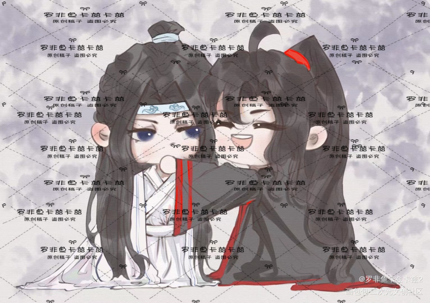 老二两口子_魔道祖师忘羡绘画作品