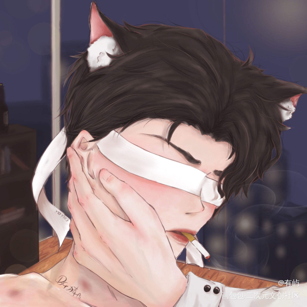 猫咪隋英_你却爱着一个傻逼188男团李简简隋英绘画作品