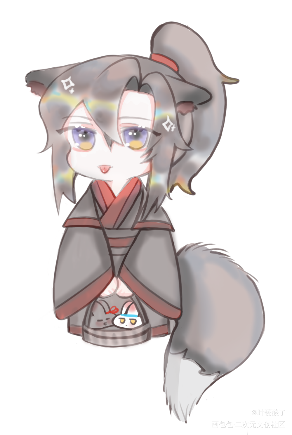 狐狸羡_魔道祖师忘羡蓝忘机魏无羡手绘厚涂平涂我要上首推同人绘画作品