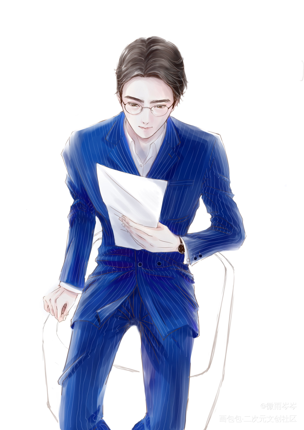 沈巍_镇魂沈巍平涂同人板绘绘画绘画作品