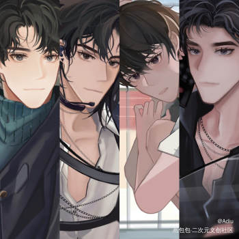 (整图在围脖)_娘娘腔一醉经年188男团李程秀邵群何故宋居寒绘画作品