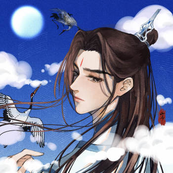 严争鸣_六爻严争鸣古风平涂绘画作品