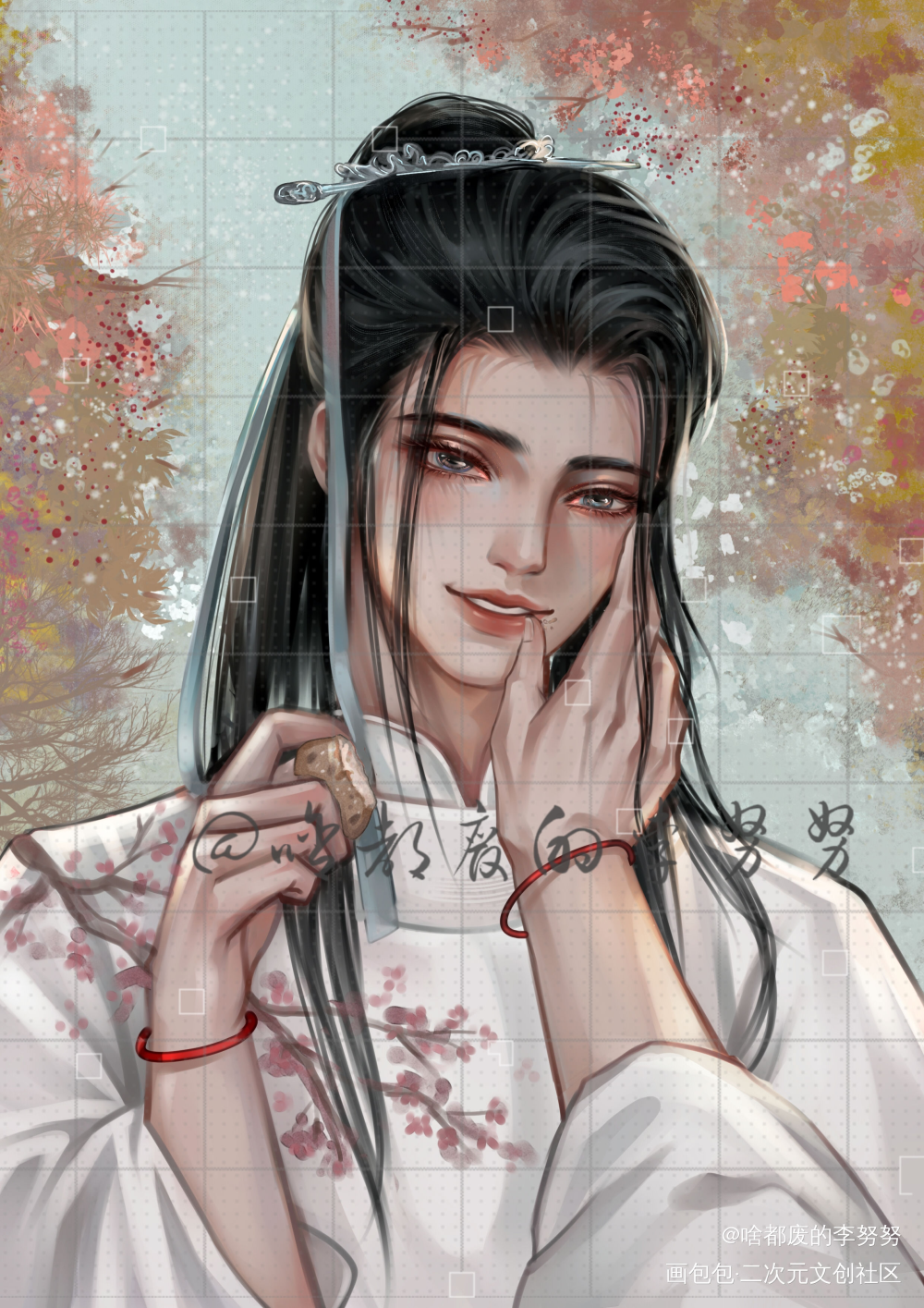 “情深”_娘娘腔188男团群秀李程秀邵群绘画作品