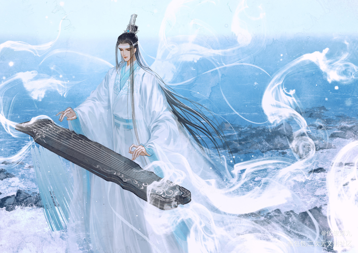 魔道祖师忘羡蓝忘机_魔道祖师忘羡墨香铜臭绘画作品