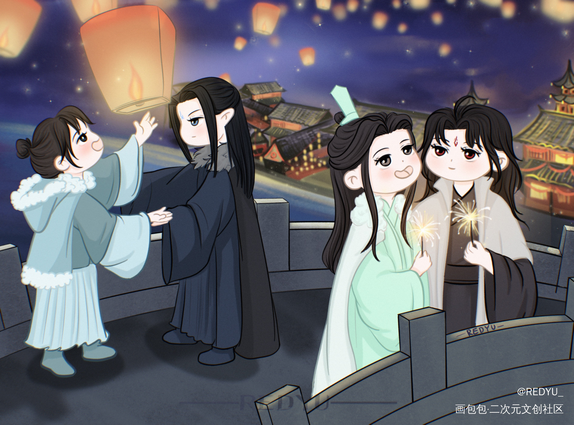 【渣反】_人渣反派自救系统绘画作品