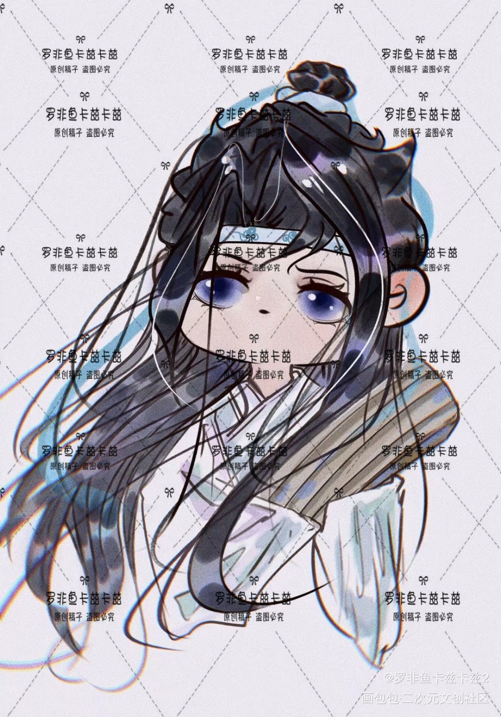 今天是忘机啊_魔道祖师蓝忘机绘画作品