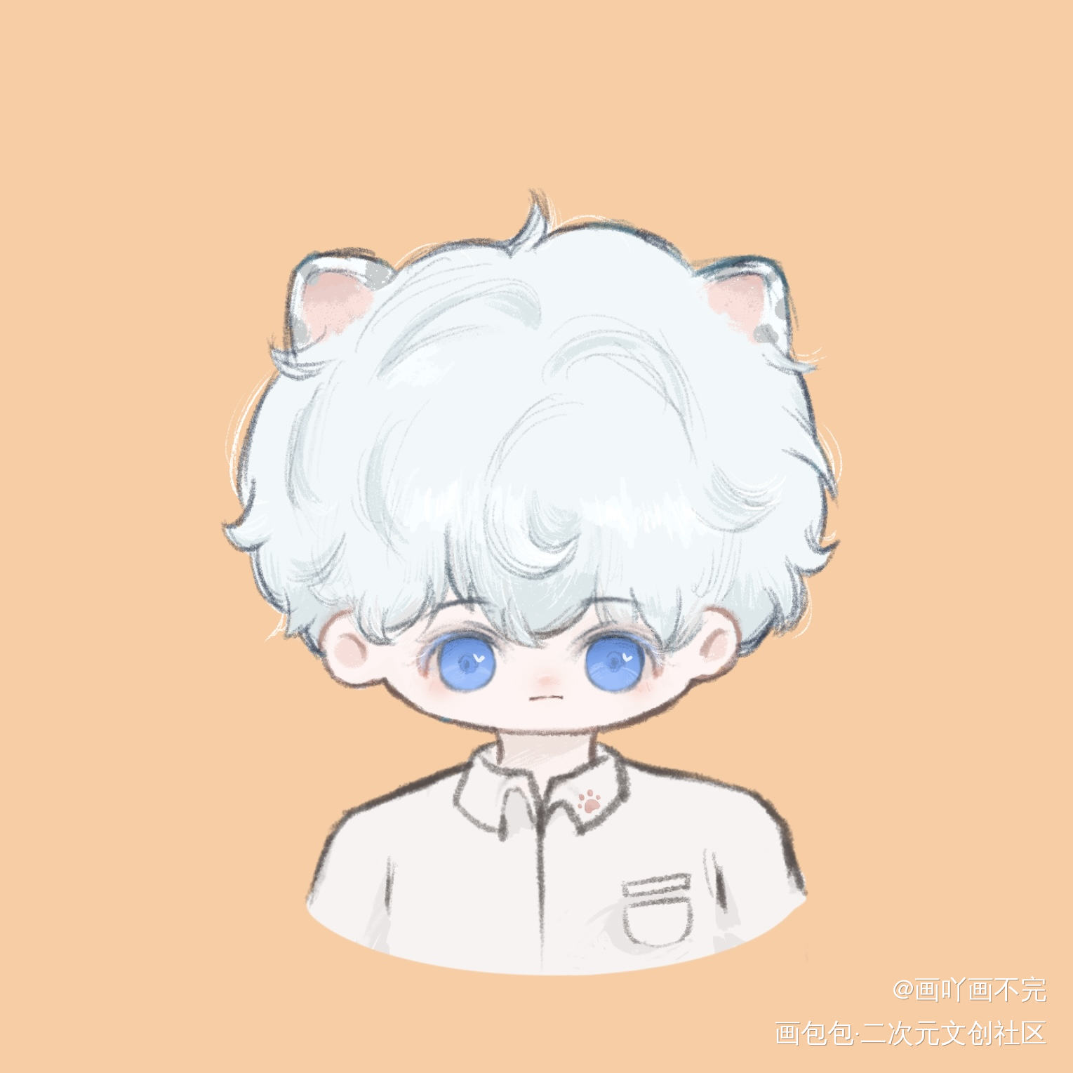 幼年小白_ABO人鱼陷落绘画作品