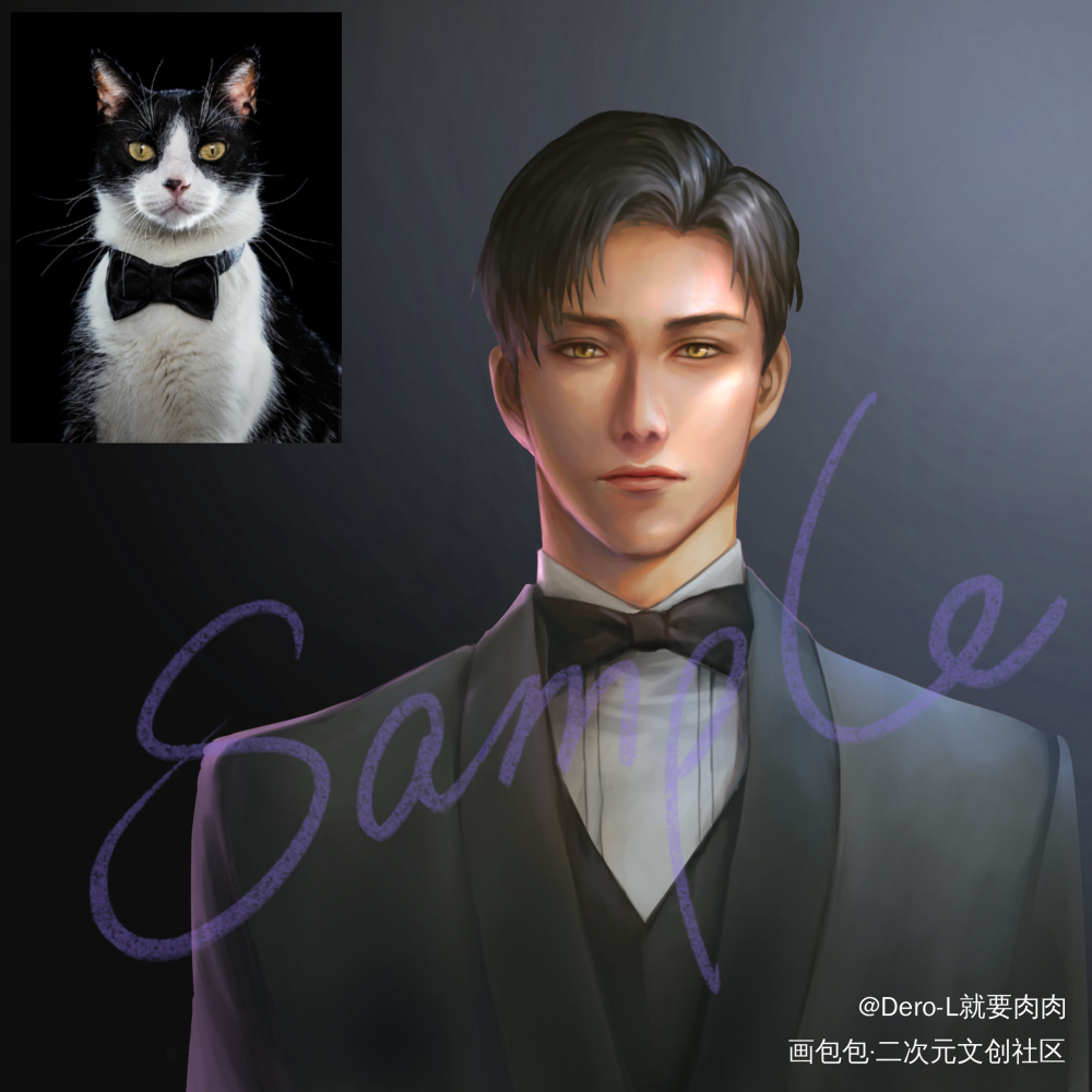 【原创oc】猫拟人系列2_厚涂插画猫原创人物人物原创绘画作品