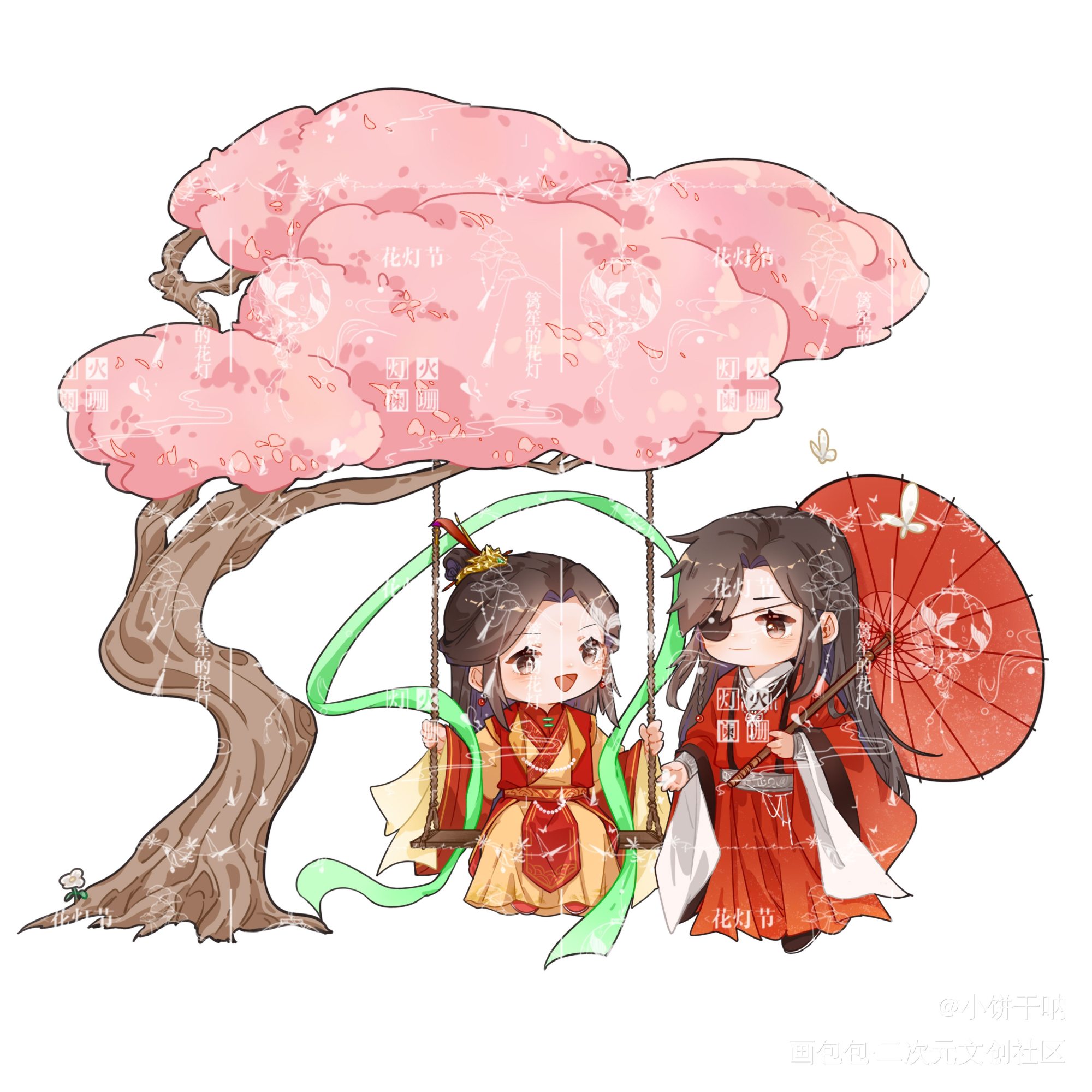 婚图——花怜_天官赐福花怜墨香铜臭绘画作品