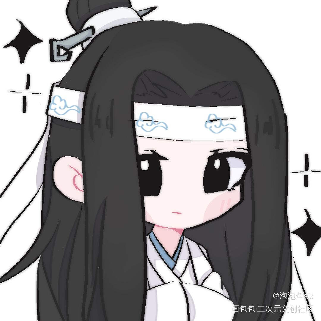 蓝忘机_魔道祖师蓝忘机Q版绘画作品