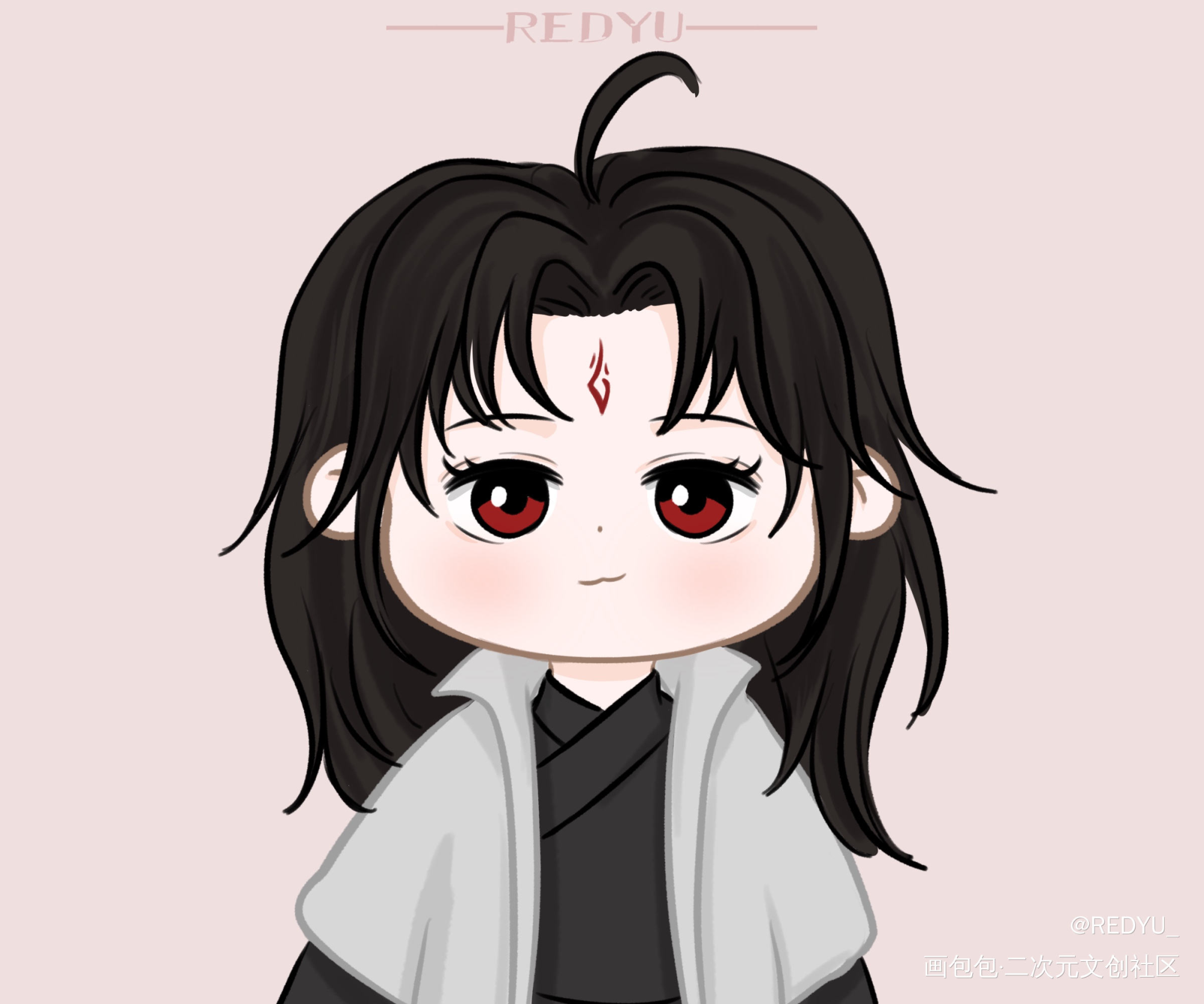 【冰妹四连拍】_人渣反派自救系统洛冰河绘画作品