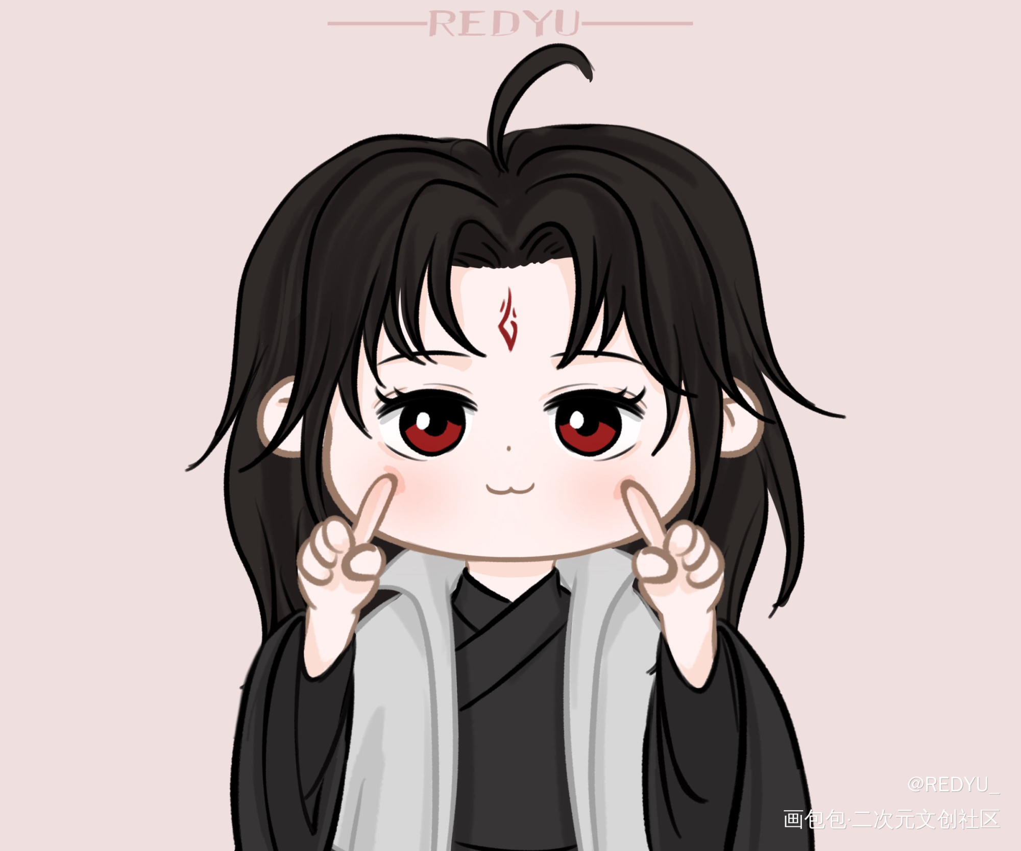 【冰妹四连拍】_人渣反派自救系统洛冰河绘画作品