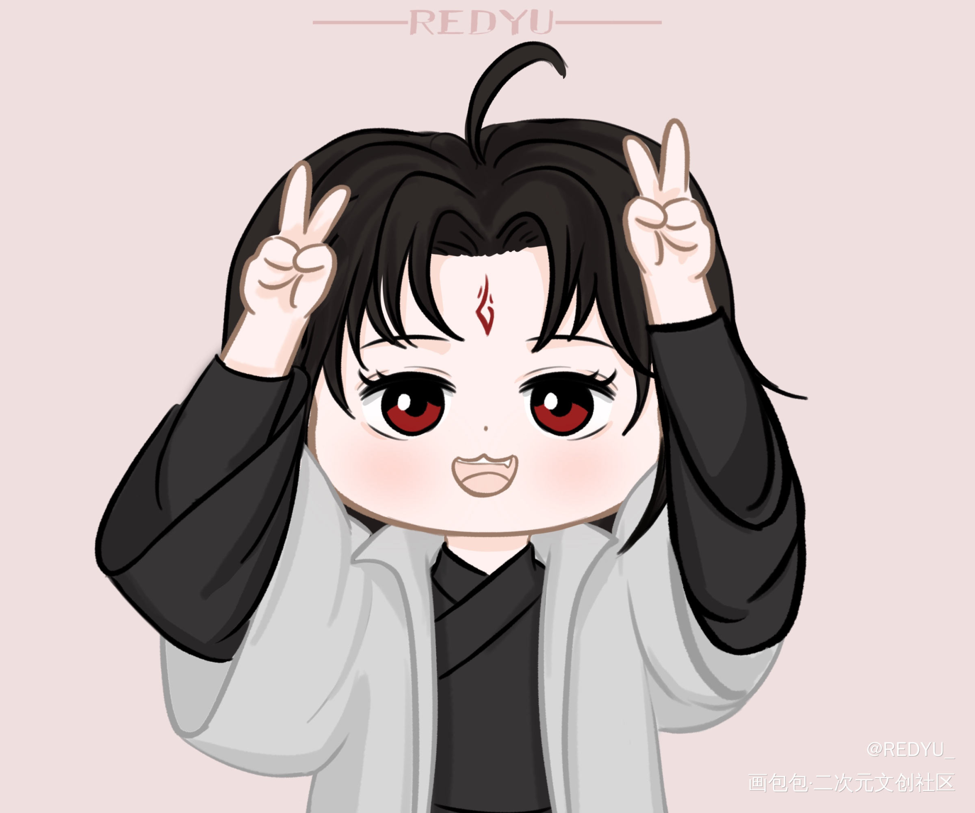【冰妹四连拍】_人渣反派自救系统洛冰河绘画作品