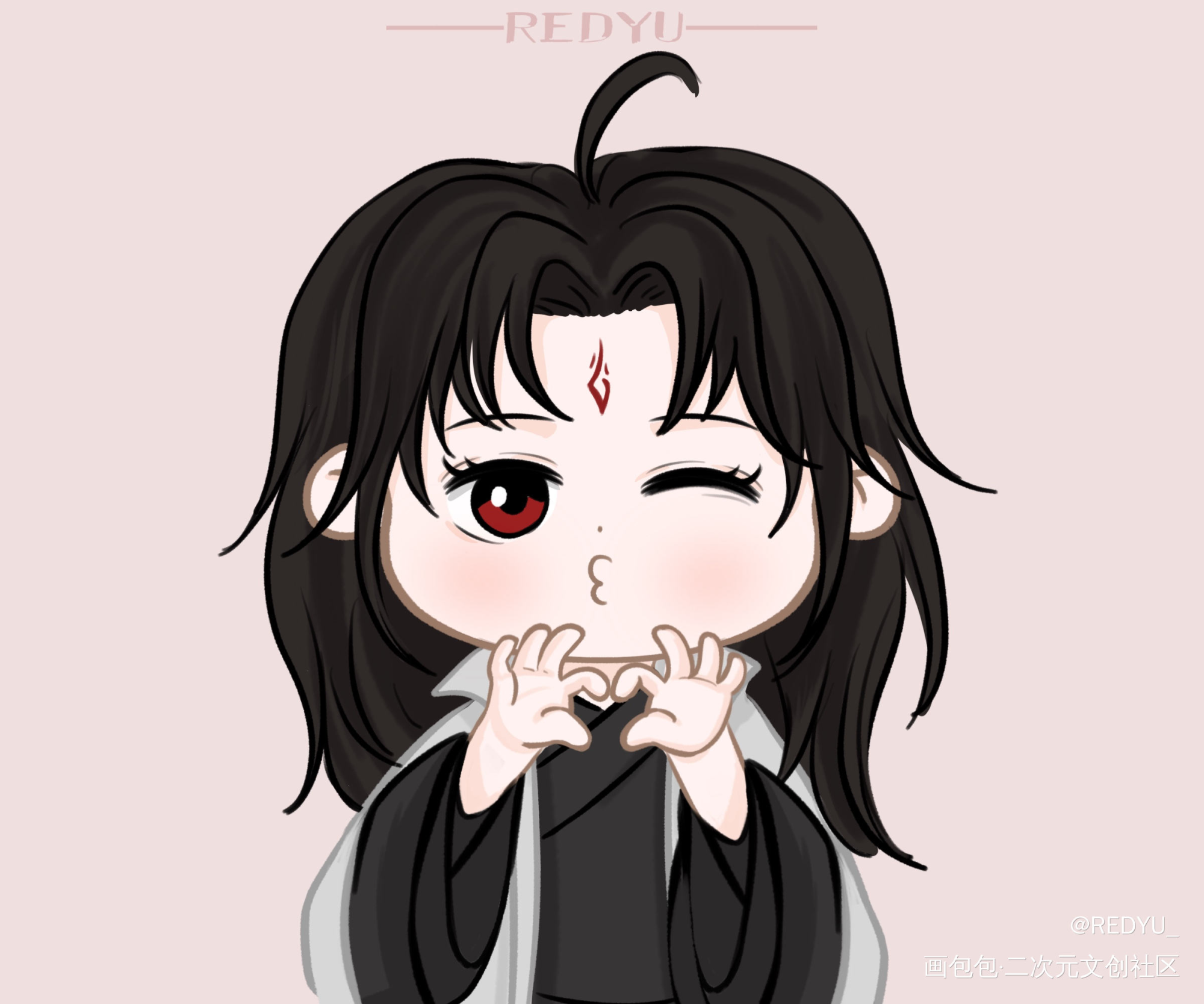 【冰妹四连拍】_人渣反派自救系统洛冰河绘画作品