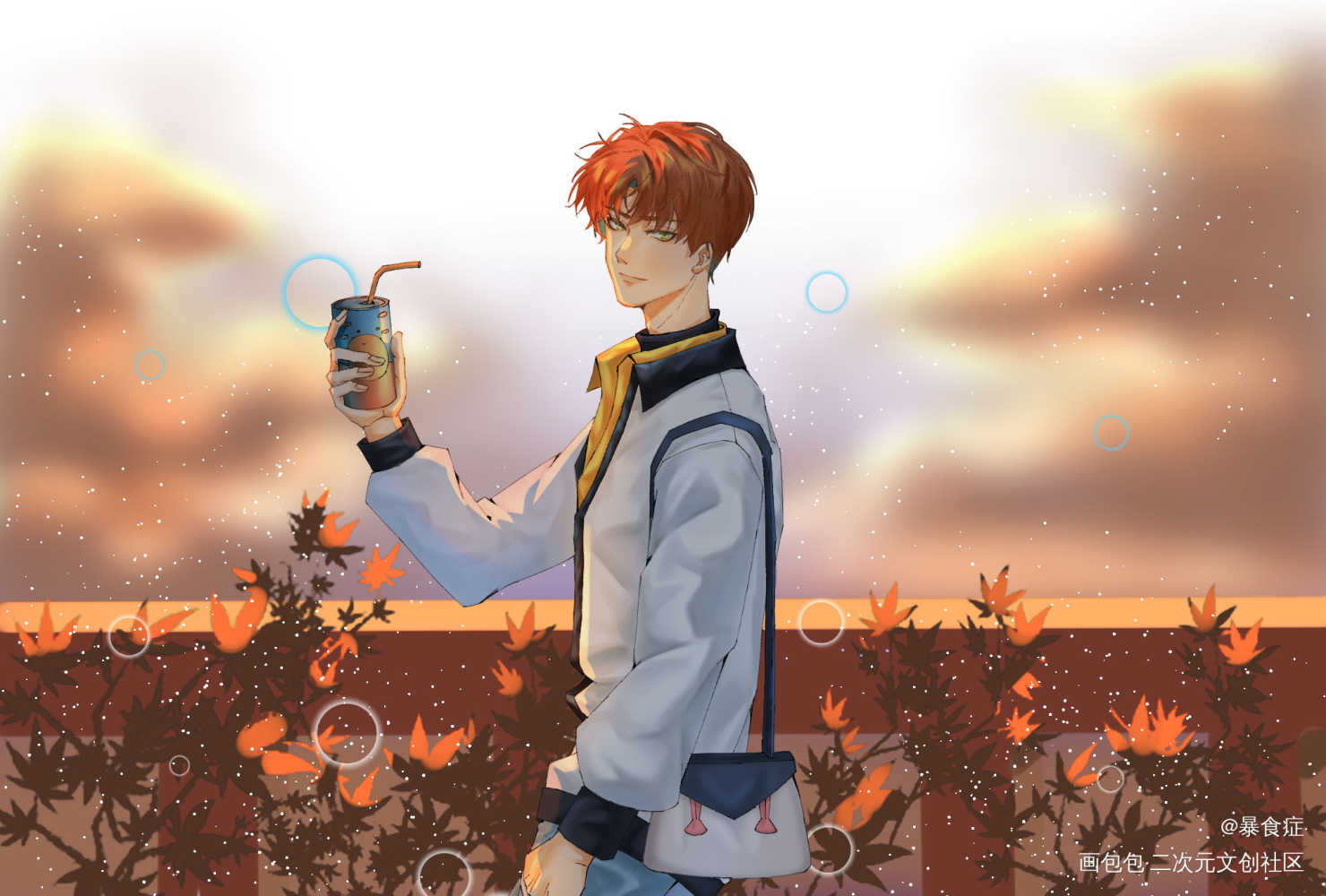 约会_光与夜之恋日系同人夏鸣星绘画作品