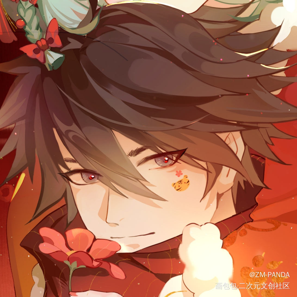 提前祝大家新年快乐～_王者荣耀澜蔡文姬同人绘画绘画作品