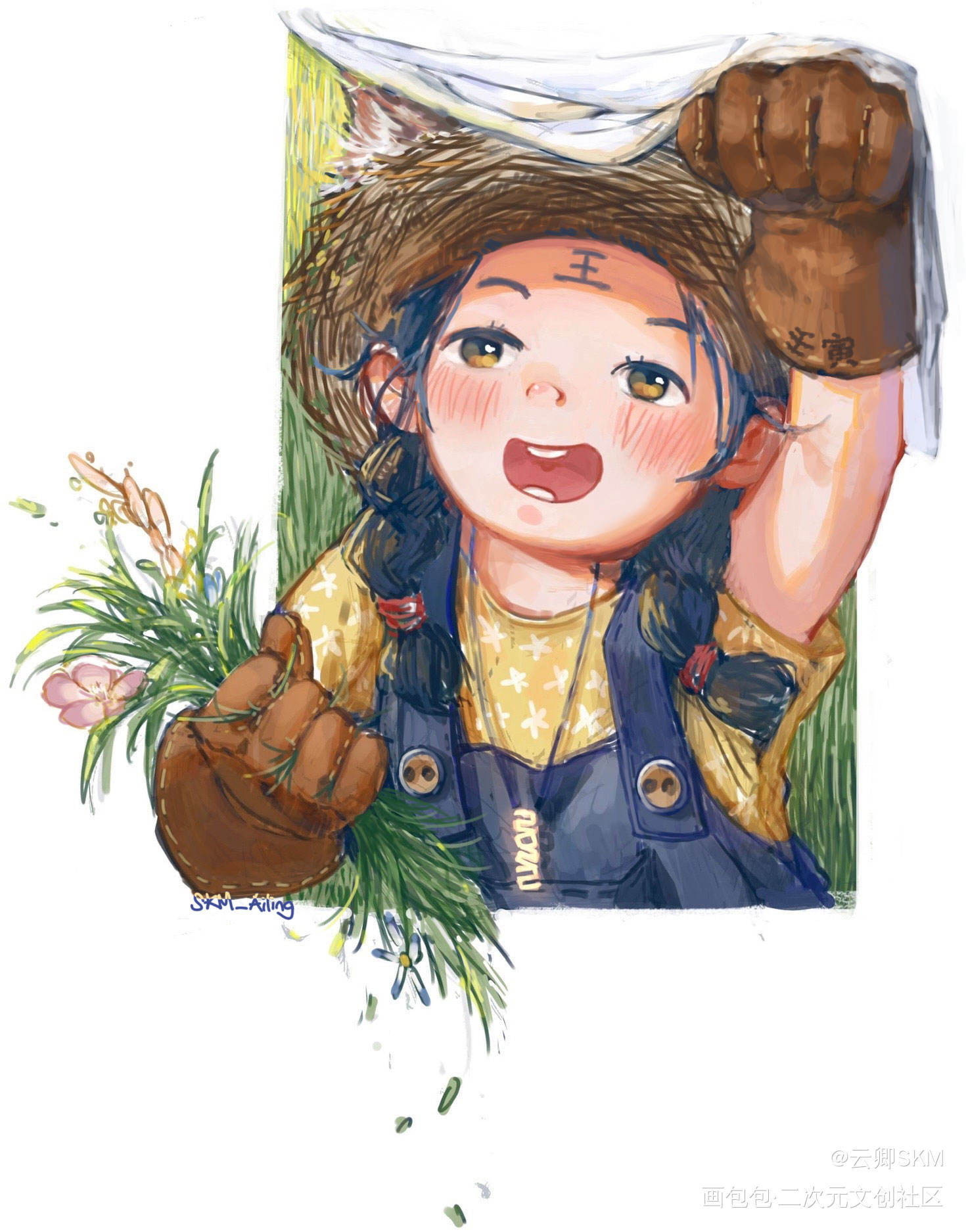OC新年贺图_厚涂原创人物绘画作品