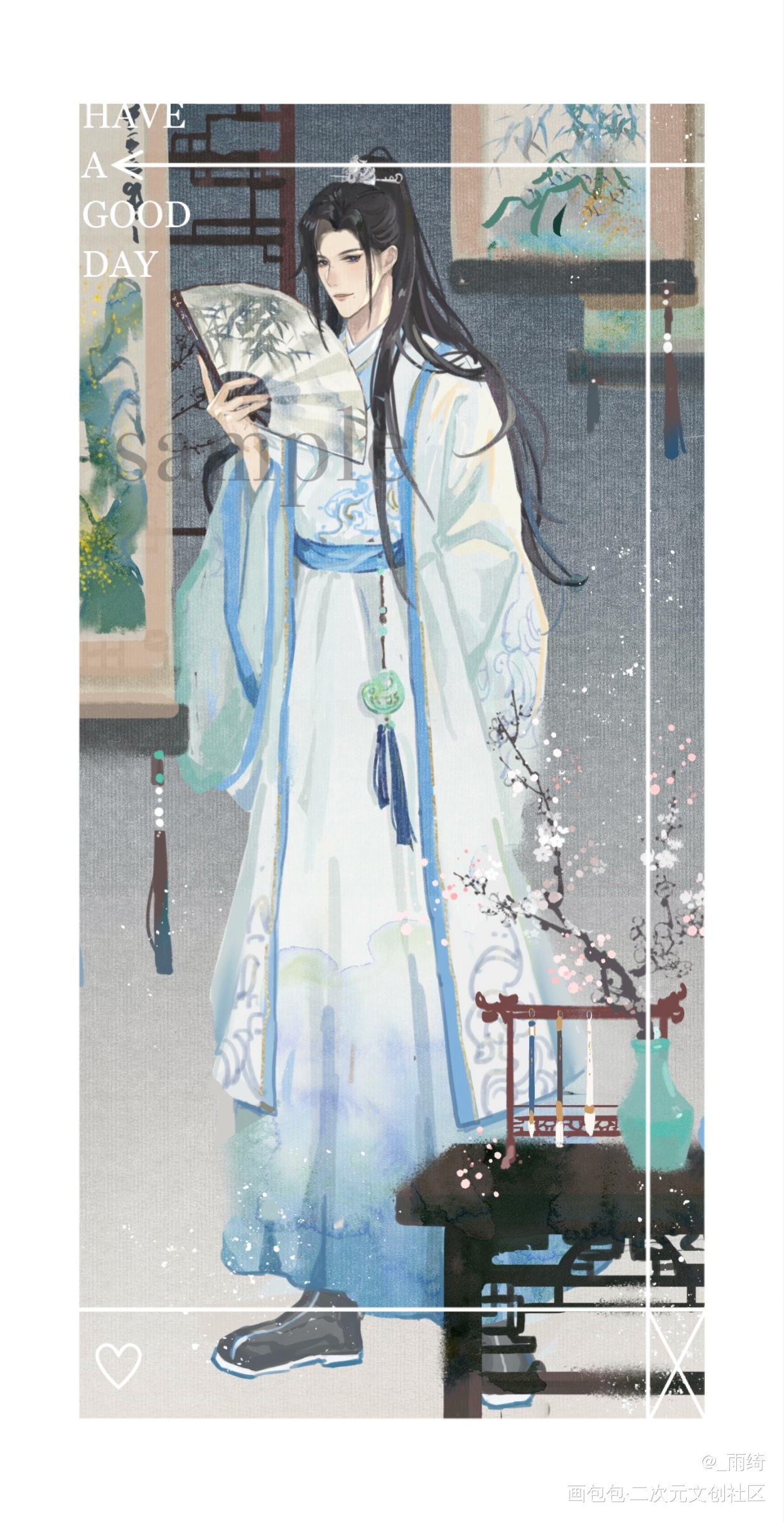 一个立绘_古风付费委托约稿绘画作品