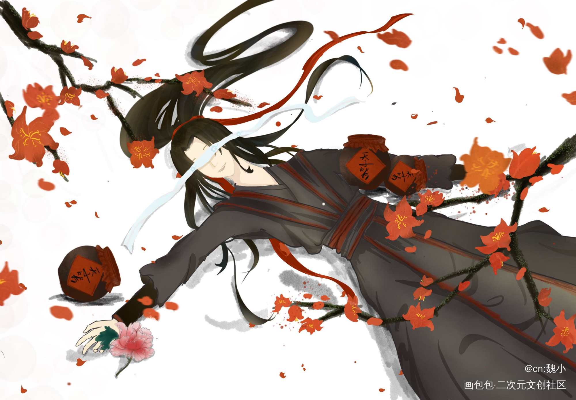 羡羡今年生日图_魔道祖师忘羡绘画作品