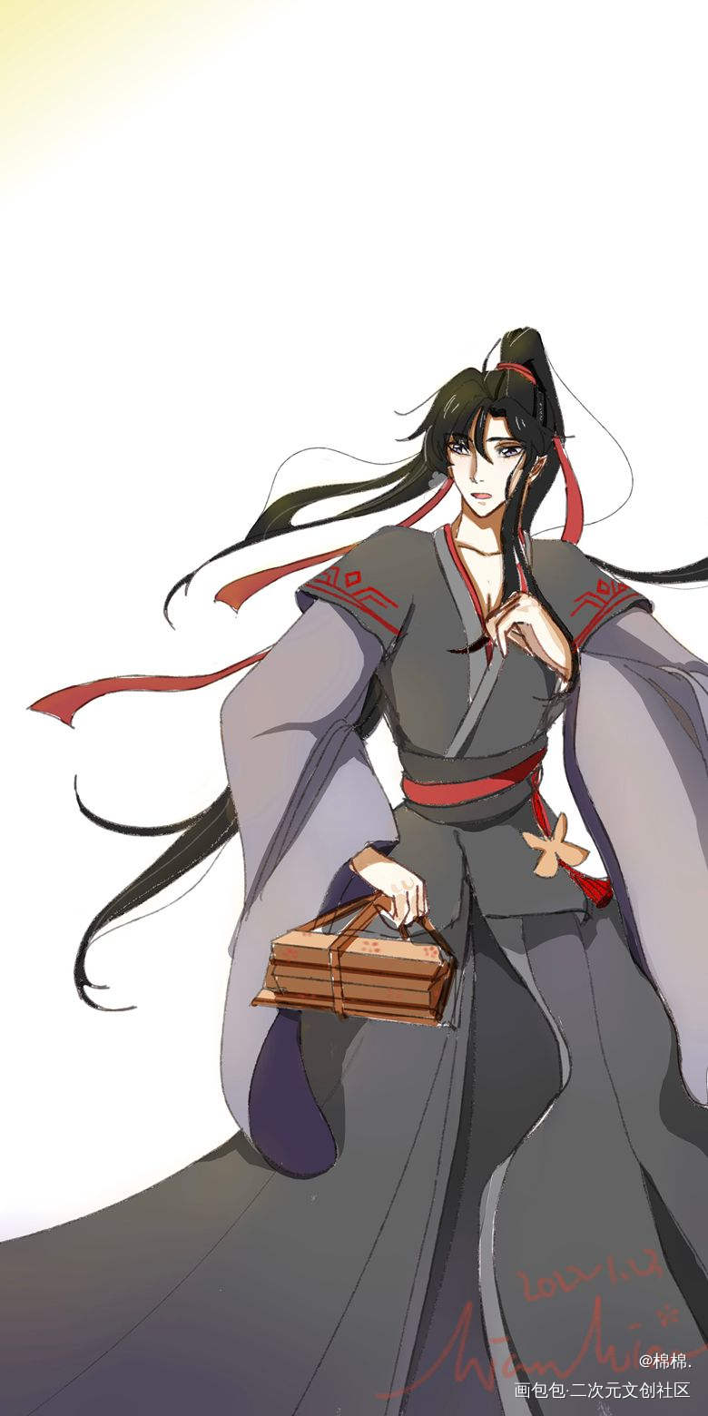 蓝忘机生辰快乐！_魔道祖师忘羡绘画作品