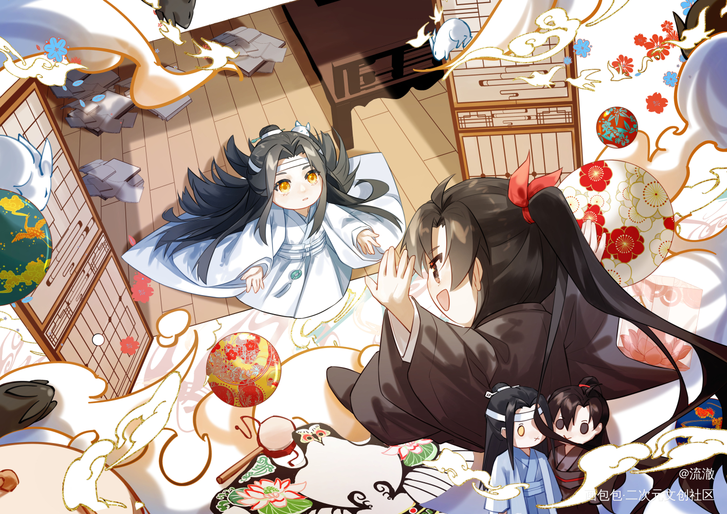 含光君生日快乐_魔道祖师忘羡古风绘画作品