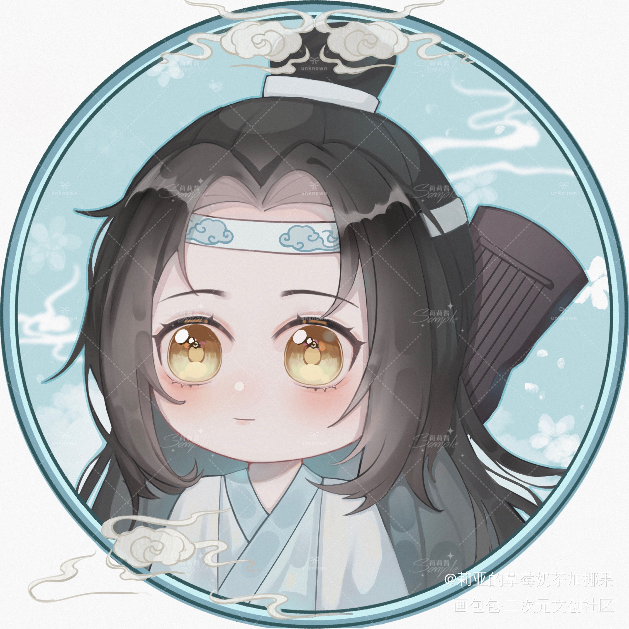 汪叽生日快乐_魔道祖师蓝忘机Q版绘画作品