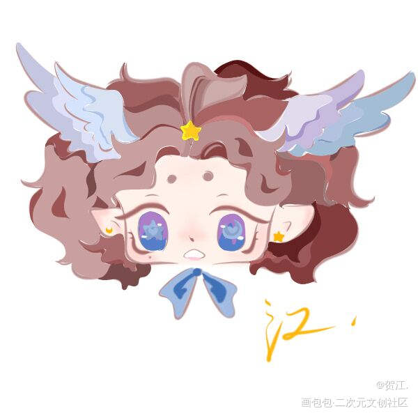 给朋友的头像鸭_原创oc绘画作品