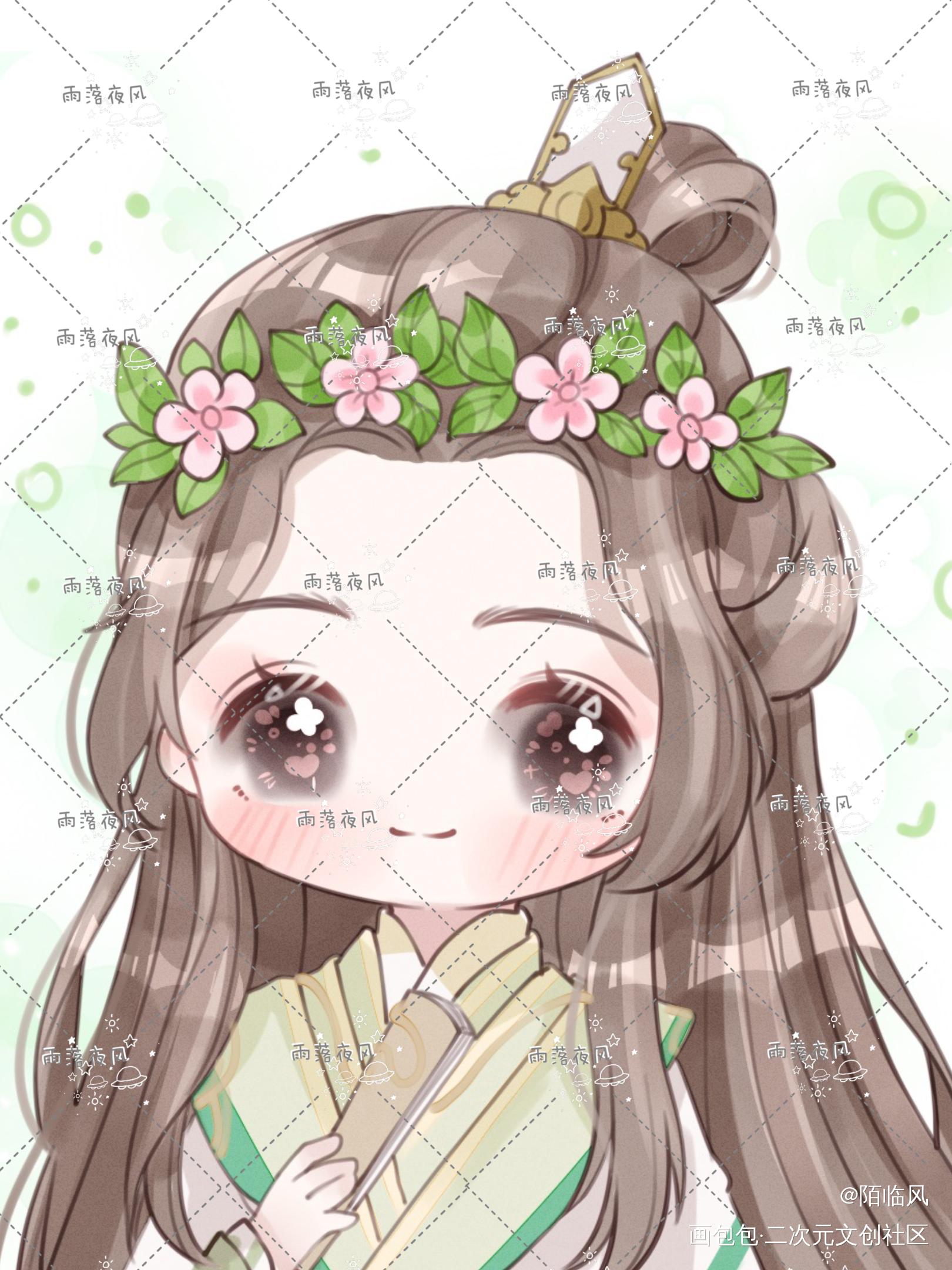 桃花师尊_人渣反派自救系统冰秋沈清秋古风Q版墨香铜臭绘画作品