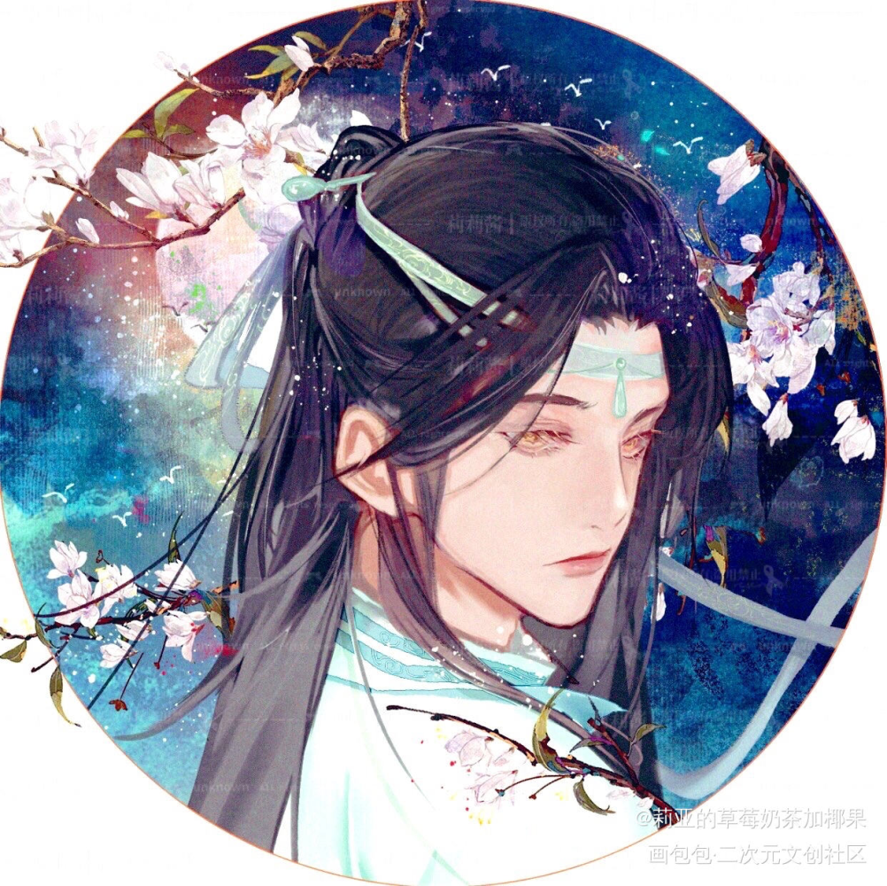 忘机生贺头像_魔道祖师蓝忘机古风绘画作品