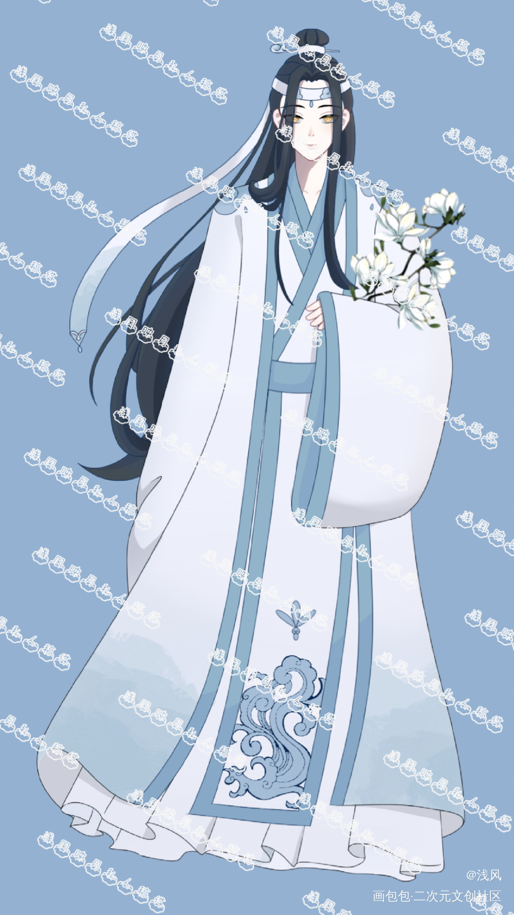 忘机生日快乐_魔道祖师忘羡墨香铜臭绘画作品