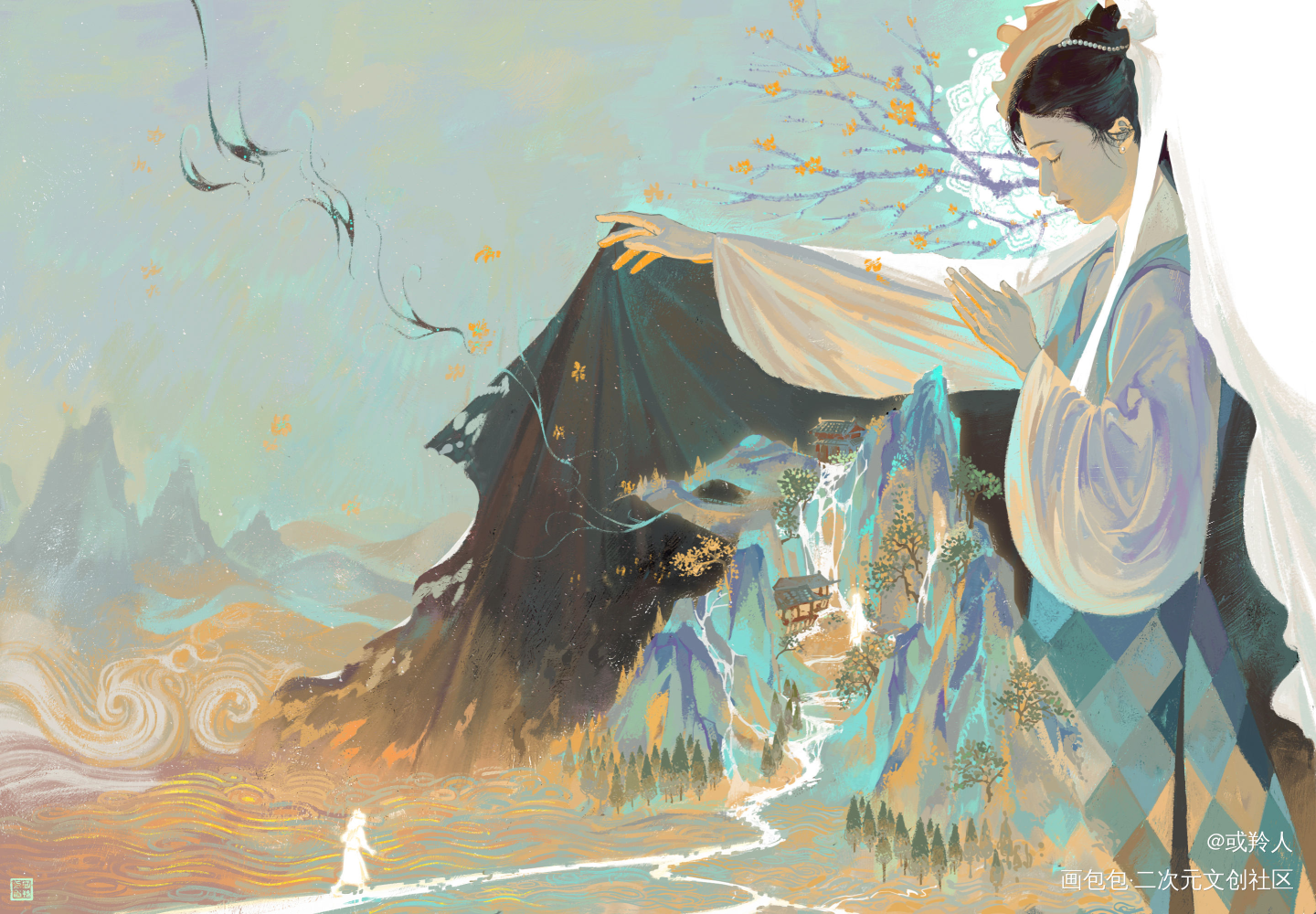 妙玉_红楼梦厚涂同人妙玉绘画作品