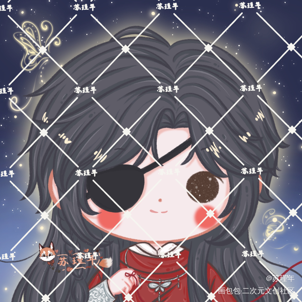 天官赐福_天官赐福花怜Q版绘画作品