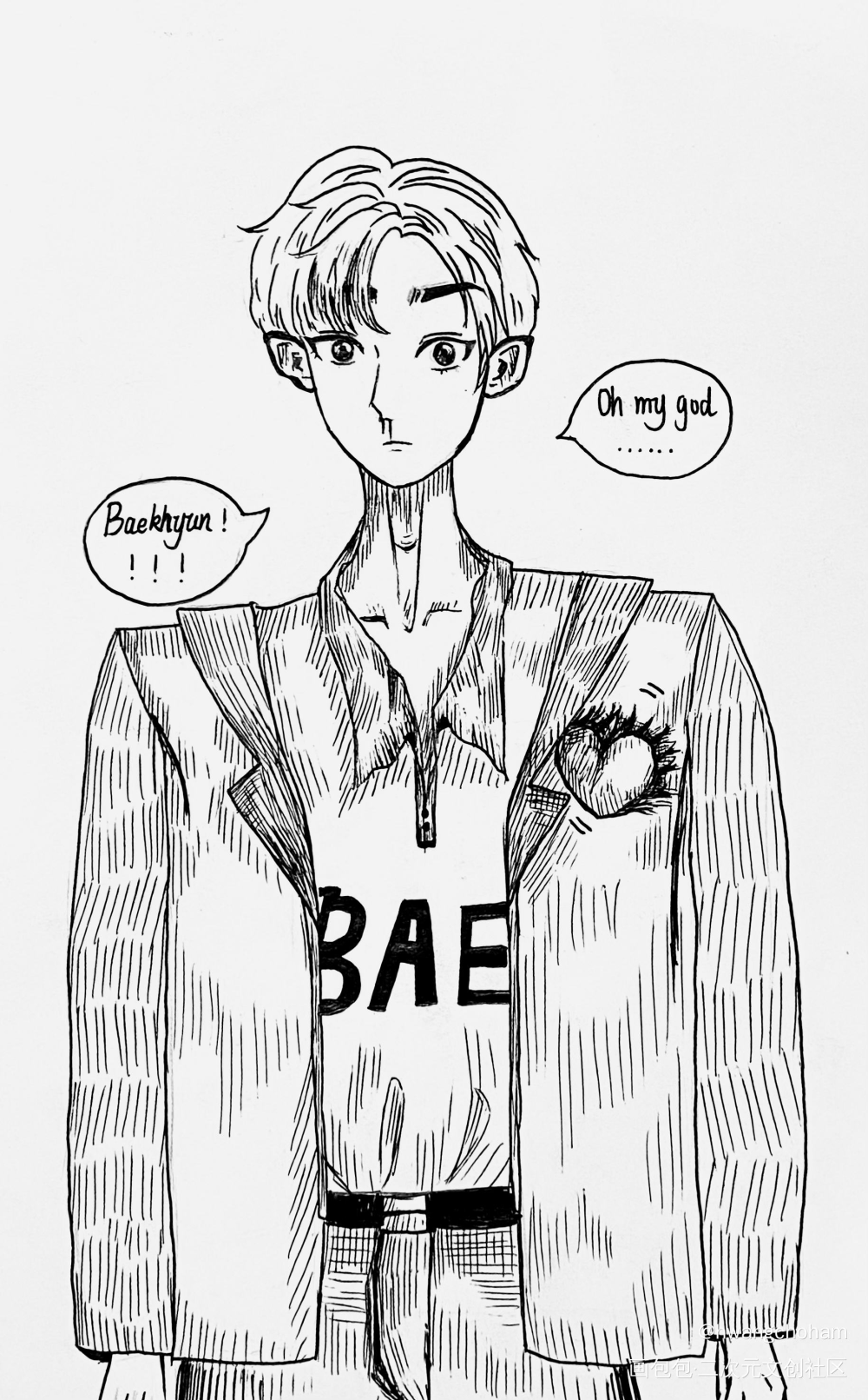 baekhyun的女仆装_灿白绘画作品